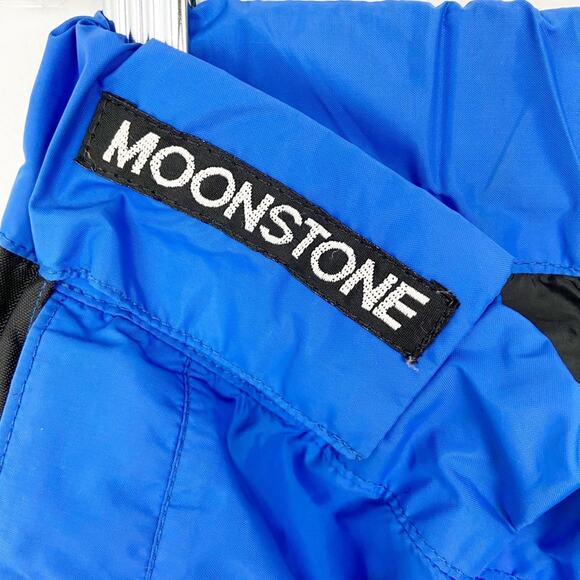 Vintage 80s Moonstone Gore Tex Ski Pants Snow Slopes Unisex Blue Black Small - Picture 3 of 14
